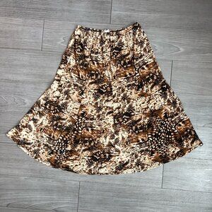 90s Y2K Snakeskin Animal Print Slinky Elastic Waist Skirt Vintage Janana’s Sz L